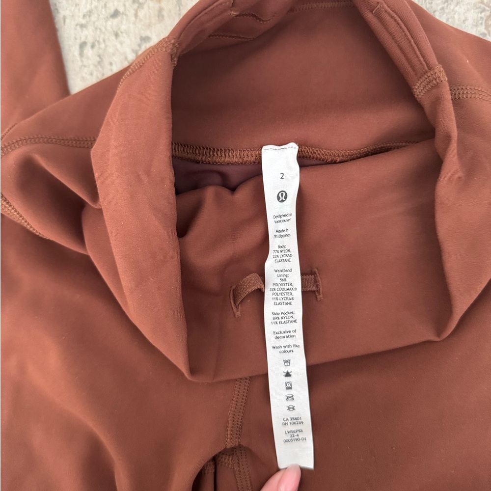NWOT Lululemon WunderUnder Brown Leggings - Picture 5 of 5